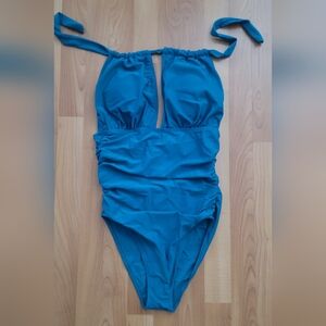 NWT Greenish Blue Women's size L Large One Piece 1 pc Swimsuit Padded Bra